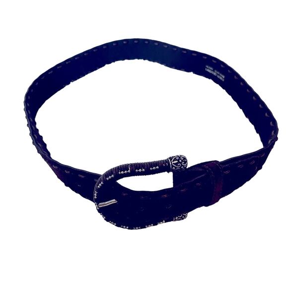 Ralph Gladen brown Leather Buckle Western Belt - Picture 3 of 7